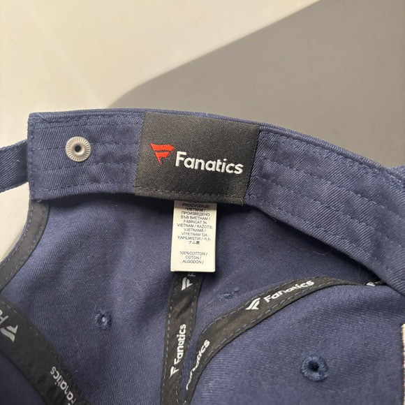 New England Patriots Fanatics Fundamental Adjustable Hat Navy Blue Cotton Cap - Picture 7 of 7